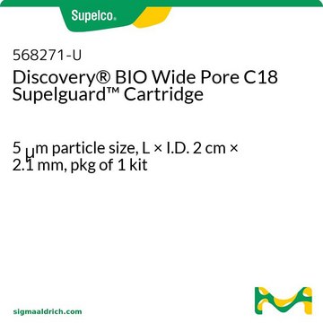 Discovery® BIO Wide Pore C18 Supelguard{ 保护柱芯 5 μm particle size, L × I.D. 2 cm × 2.1 mm, pkg of 1 kit