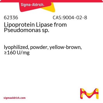 Lipoprotein Lipase from Pseudomonas sp. lyophilized, powder, yellow-brown, ≥160 U/mg