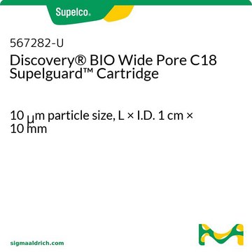Discovery® BIO Wide Pore C18 Supelguard Cartridge 10 μm particle size, L × I.D. 1 cm × 10 mm