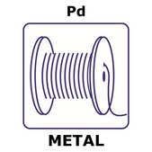 Palladium wire, 0.04 mm diameter, length 1 m, purity 99.95%