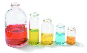 Headspace vial, clear glass, beveled top, flat bottom volume 20 mL, O.D. × H × I.D. 23 mm × 75 mm × 12.5 mm, pkg of 100 ea