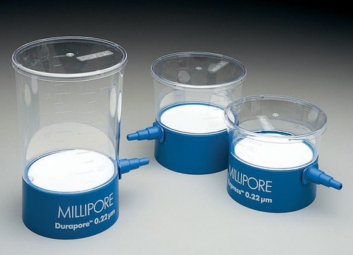 Millipore® Steritop®真空瓶顶过滤器 pore size 0.22 μm, polyethersulfone membrane, filter capacity 250 mL, 33 mm outlet thread(s), pack of 12 ea