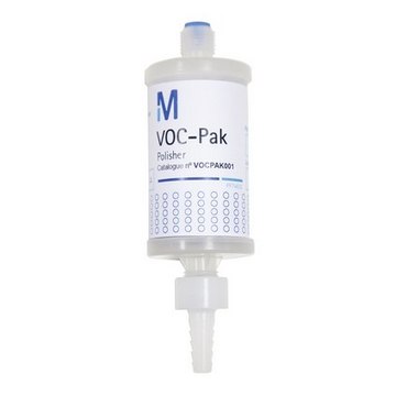 VOC-Pak® Polisher Production of volatile organic compound-free water at the point of dispense of the Milli-Q® Integral/Advantage A10/Reference/Direct, Direct-Q®, Synergy® and Simplicity®systems.