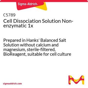Cell Dissociation Solution Non-enzymatic 1x Prepared in Hanks′ Balanced Salt Solution without calcium and magnesium, sterile-filtered, BioReagent, suitable for cell culture