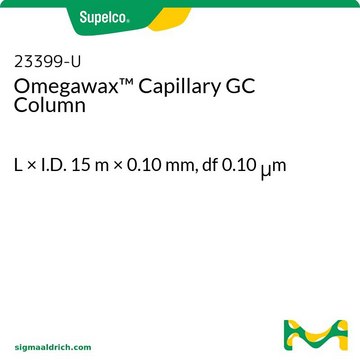 Omegawax Capillary GC Column L × I.D. 15 m × 0.10 mm, df 0.10 μm
