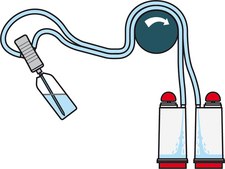 Steritest® NEO Device For liquids in ampoules and collapsible bags., Red base canister with single needle for easy access., pkg of 10 blisters in 2 bags of 5 blisters per box, Double packed