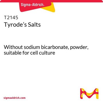 Tyrode’s Salts Without sodium bicarbonate, powder, suitable for cell culture