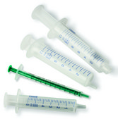Syringe PP/PE without needle luer slip tip, centered, capacity 1 mL, graduated, 0.01 mL, sterile
