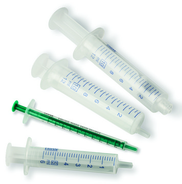 Syringe PP/PE without needle luer slip tip, eccentric, capacity 20 mL, graduated, 1 mL, non-sterile