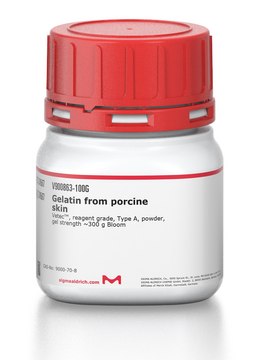 Gelatin from porcine skin Vetec™, reagent grade, Type A, powder, gel strength ~300 g Bloom