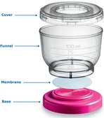 EZ-Fit® filtration unit without absorbent pad pore size 0.45 μm, mixed cellulose esters (MCE) membrane, white filter, volume 100 mL, pkg of Multi packaging, suitable for (suitable for solid cultivation)