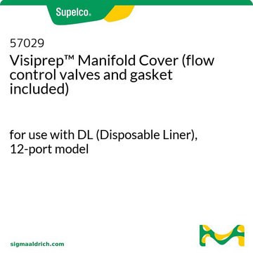 Visiprep™ Manifold Cover (flow control valves and gasket included) for use with DL (Disposable Liner), 12-port model