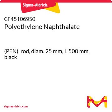 Polyethylene Naphthalate (PEN), rod, diam. 25 mm, L 500 mm, black