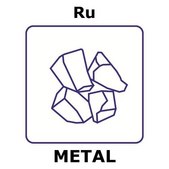 Ruthenium lump, 10 mm max. lump size, weight 2.5 g, purity 99.9%