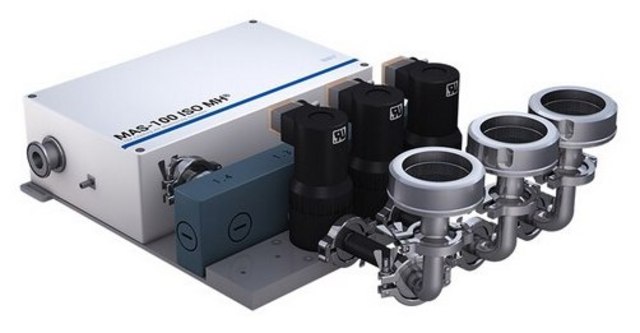 MAS-100 Iso MH® Remote Microbial Air Sampler Pre-assembled for three heads with USB and digital I/O interfaces